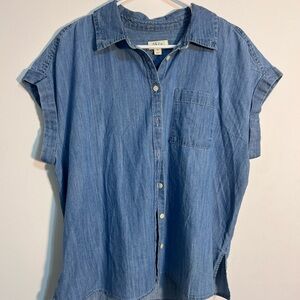 Blue Denim Short Sleeve Shirt